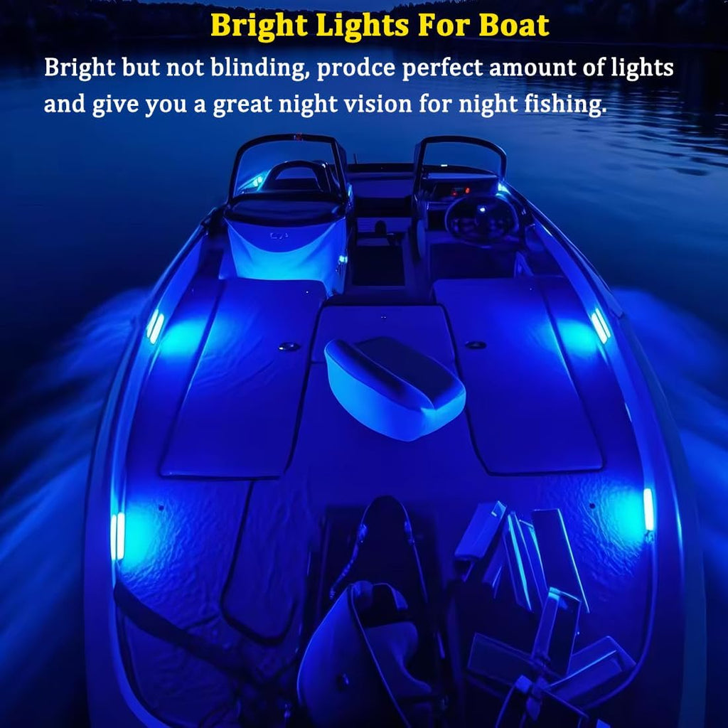 Marine Led Night Fishing, Boat Interior Courtesy Lights, No Drilling Install, Blue