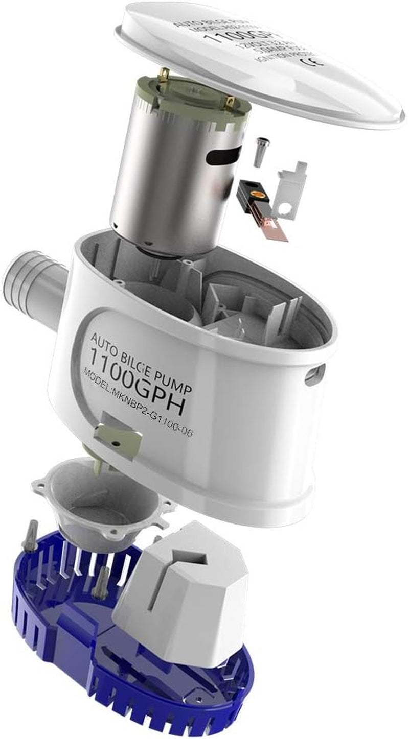 12V 1100GPH Bilge Pump with Float Switch
