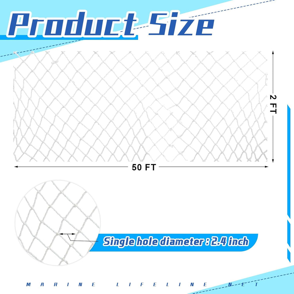 Boat Safety Lifeline Netting Marine Sailboat Guardrail Nylon Net Deck Netting for Pets Crews and Equipment Safely on Deck Marine Hardware
