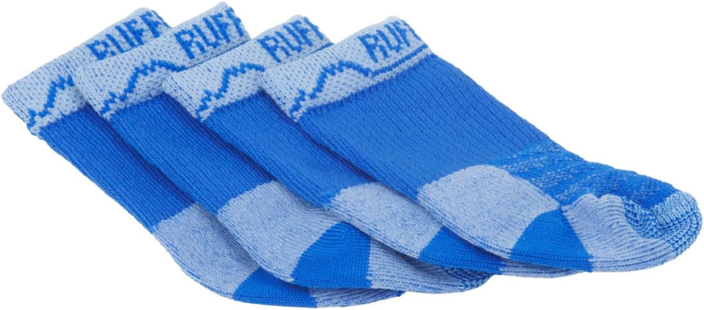 , Bark'N Boot Dog Socks - 4 Count, Blue Pool, 2.50 In/ 2.75 In