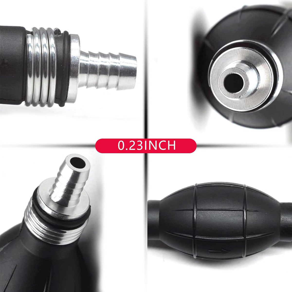 1 Pcs 6Mm Fuel Pump Fuel Line Hand Primer Bulb. Suitable for Most Cars, Boats, Motorcycles(6Black)