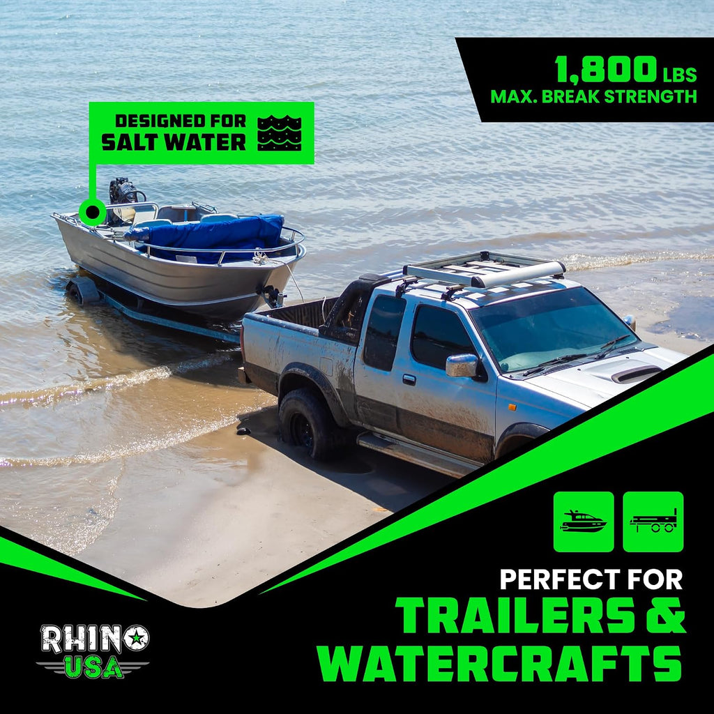 Retractable Boat Transom Straps (2-Pack) - Saltwater Compatible