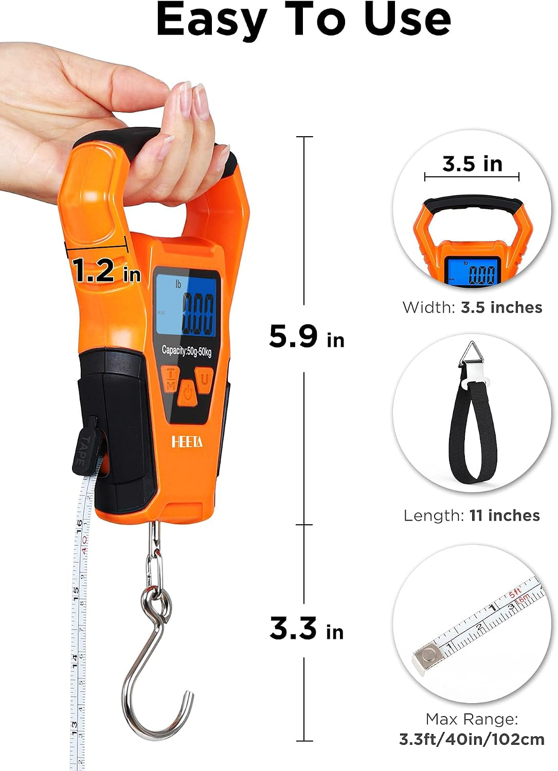 Waterproof Fish Scale Digital Hanging Fishing Luggage Weight Scale