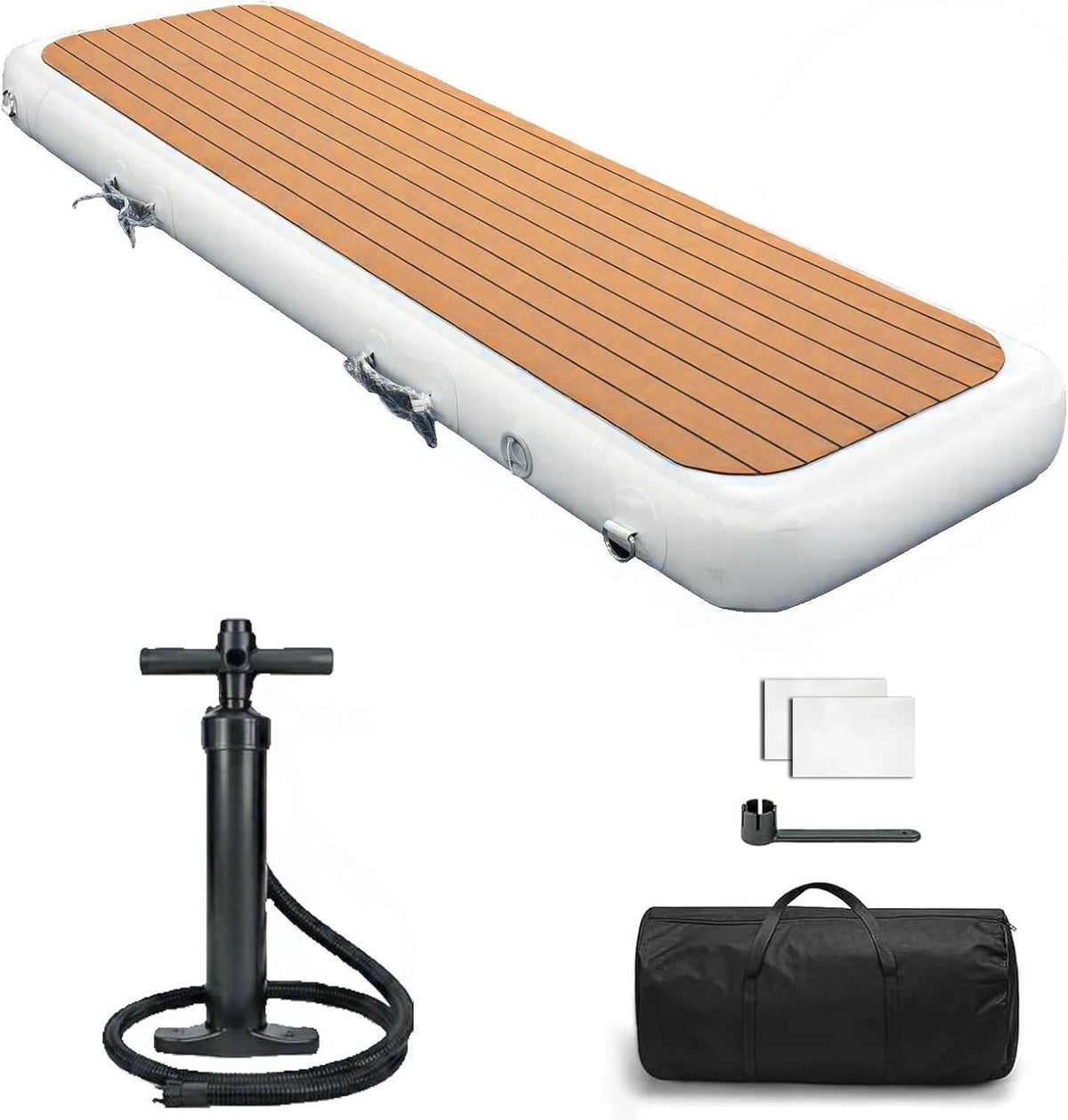 6.6Ft Inflatable Gangway for Boats and Yachts, Inflatable PVC Boat Floating Dock, Easy Setup for Marine Use