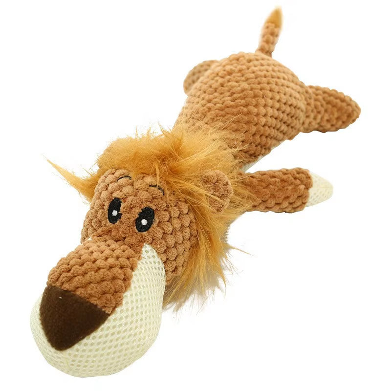 New Pet Dog Toy Plush Bite Resistant Soundy Animal Small Dog Toy Teeth Grinding Cleansing Decompression Interesting Pet Supplies