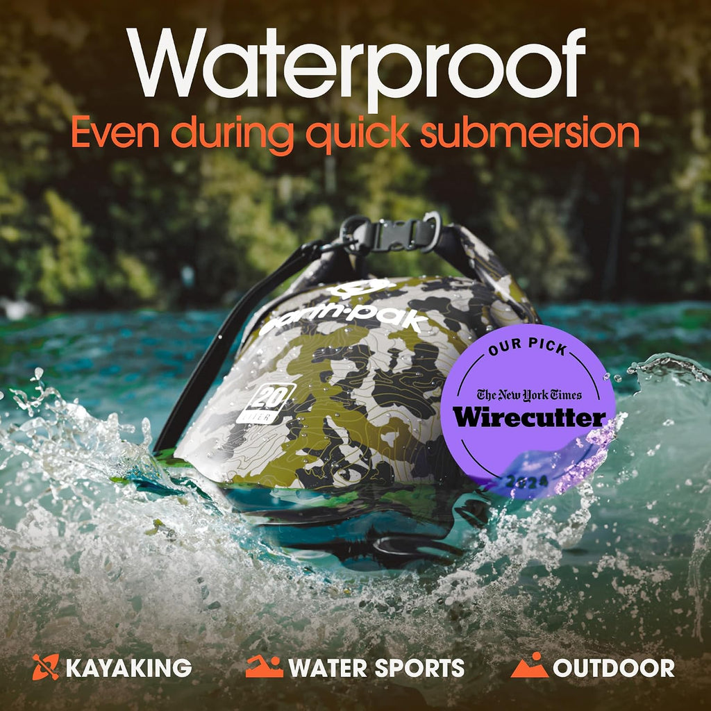Waterproof Dry Bag - Roll Top Waterproof Backpack Sack Keeps Gear Dry for Kayak with Waterproof Phone Case