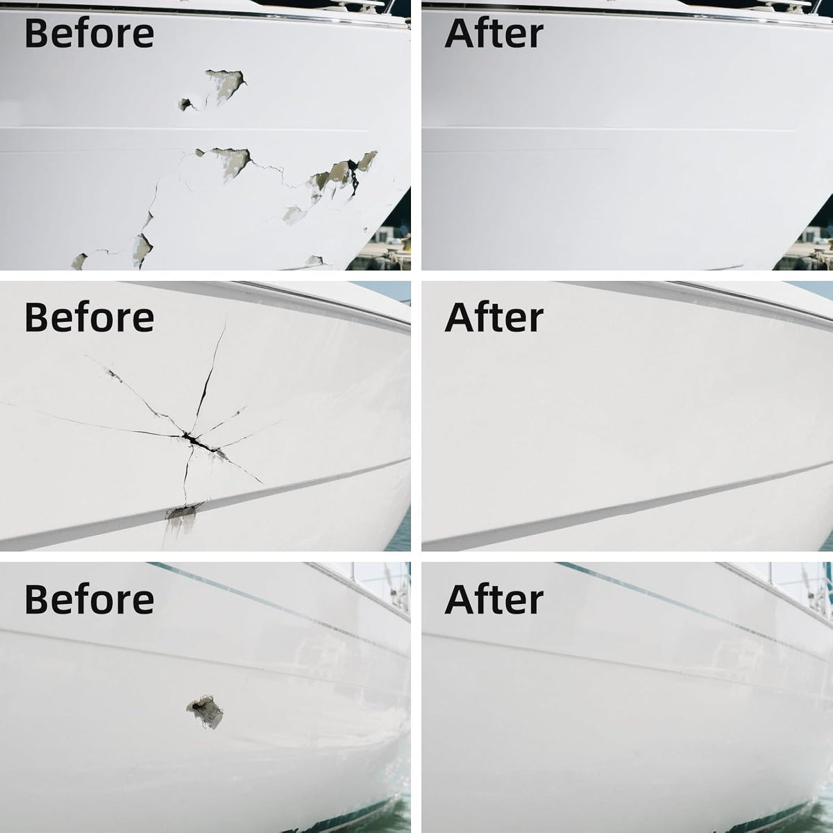 Fiberglass Boat Repair Kit White, Gel Coat Repair Kit for Boats