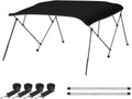 3 Bow & 4 Bow Bimini Top for Boats, 10 Colors, 13 Sizes
