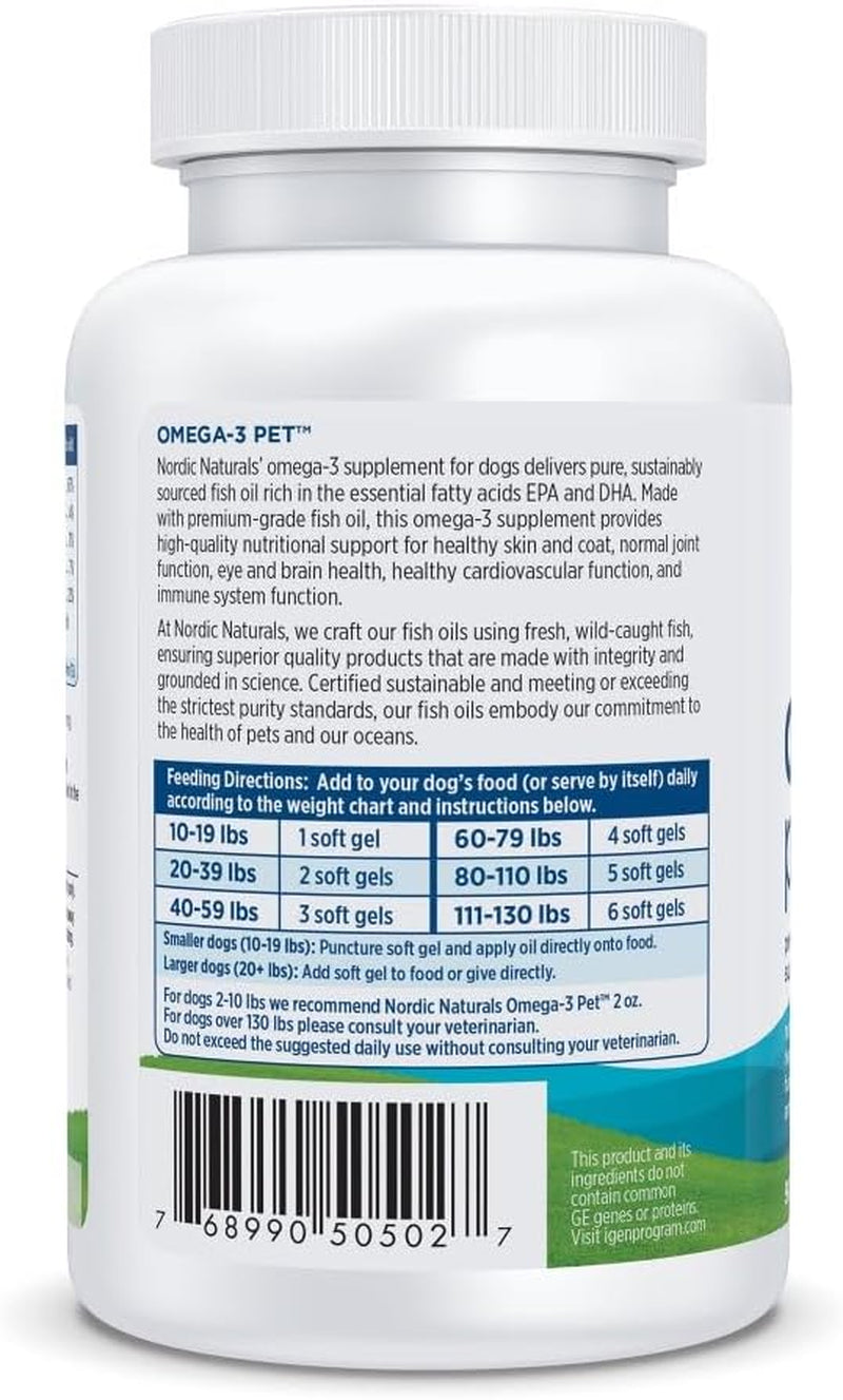 Nordic Naturals Omega-3 Fish Oil for Dogs with EPA + DHA - 90 Count