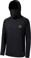 UPF 50+ Men’S Long Sleeve Fishing Hooded Shirt with Mask