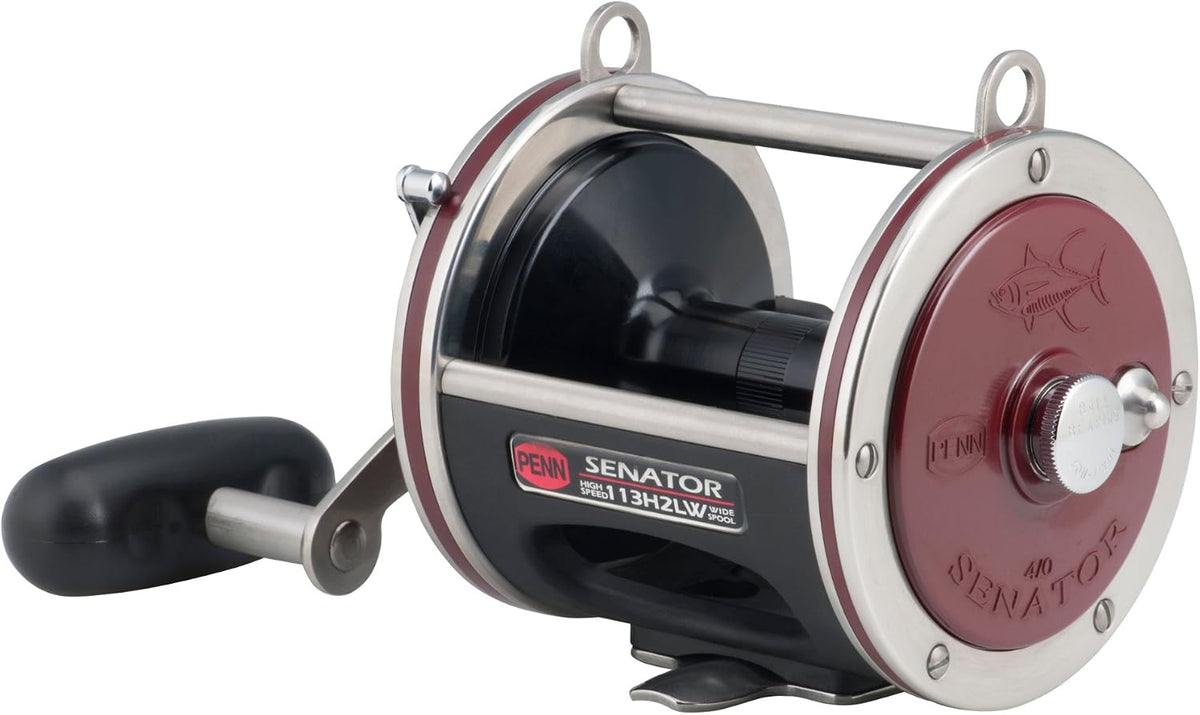 PENN Special Senator Star Drag Conventional Nearshore/Offshore Fishing Reel, HT-100 Star Drag, Max of 22Lb | 9.9Kg, Machined and Anodized Aluminum Spool, 450 -Yard, 50 -Pound Capacity, Multicolor