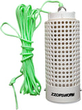Bait Cage for Fishing, Chum Bucket & Bait Barrel, PVC Fish Chum Cage with 316 Stainless Steel, Bait Bucket for Saltwater Fishing, 360° Water Flow, Indestructible with 32Feet Glow Rope
