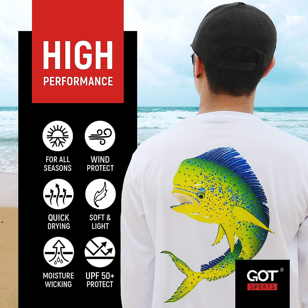 UPF 50+ Fishing T Shirts for Men Women Long Sleeve - UV Sun Protection