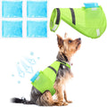 2 Pcs Dog Cooling Vest, Ice Pack, Fluorescent Green, Medium