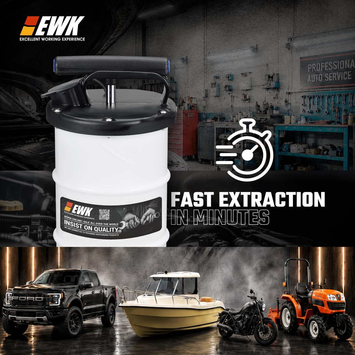6.5L Manual Oil Extractor Pump for Cars Boats and Small Engines