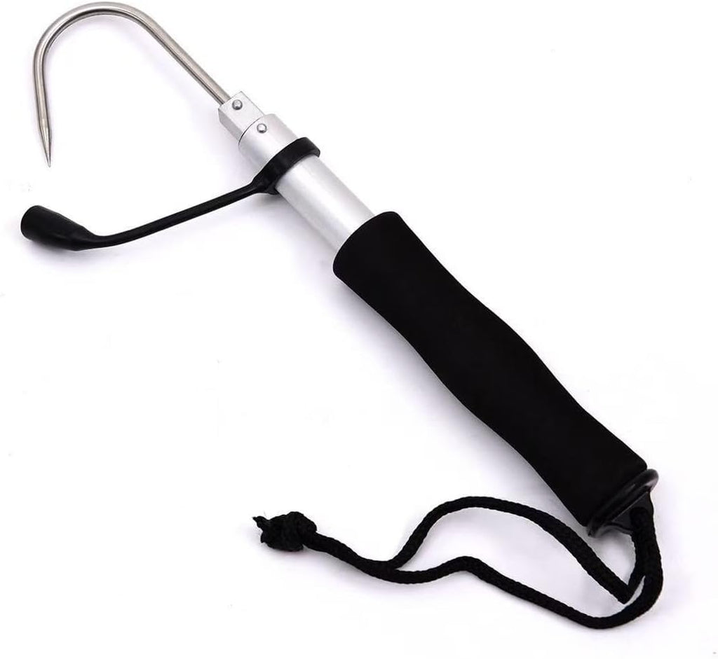Telescopic Fish Gaff with Stainless Sea Fishing Spear Hook Tackle