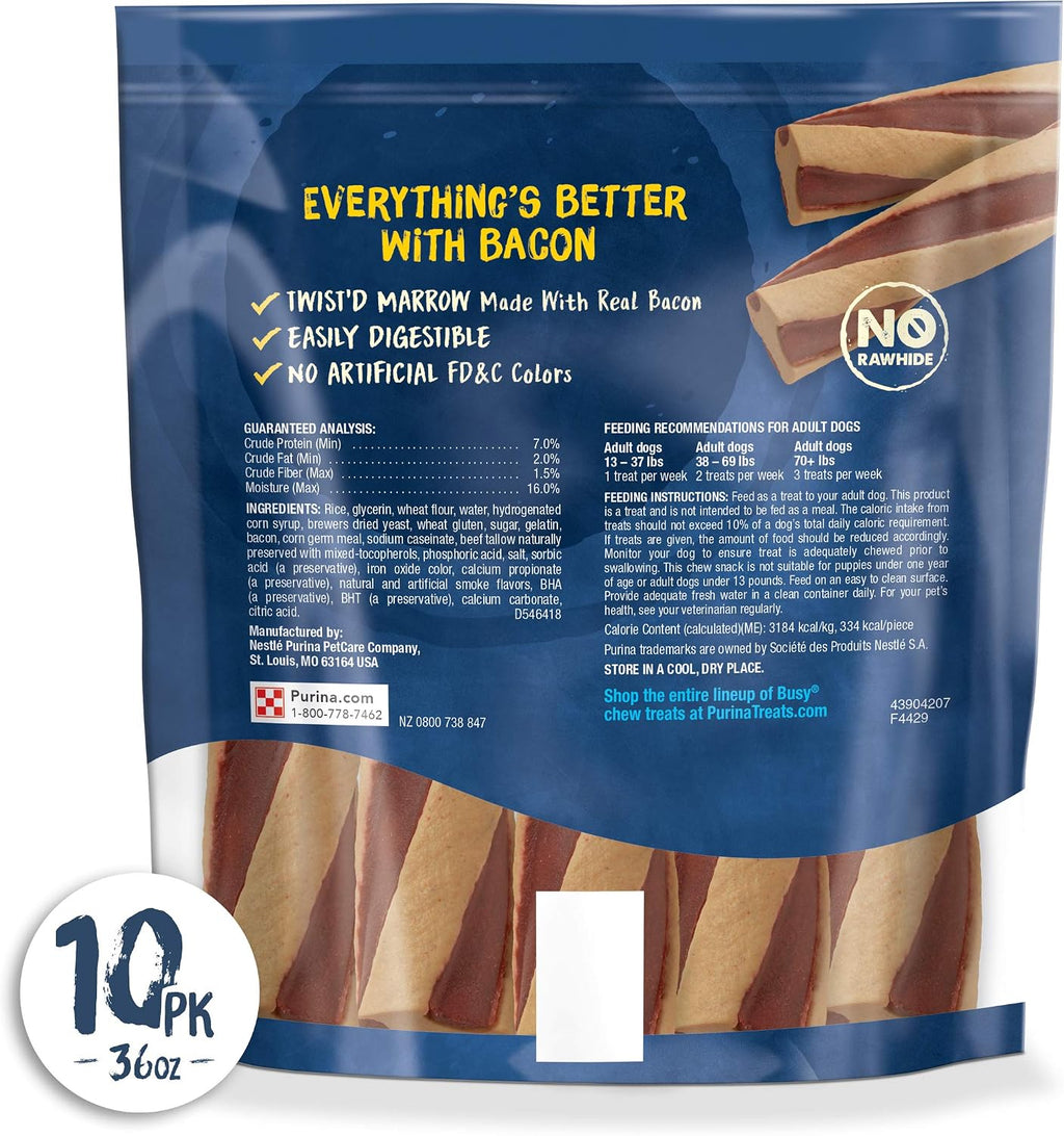 with Beggin Twisted Dog Treats, with Real Bacon, 10 Ct Pouch