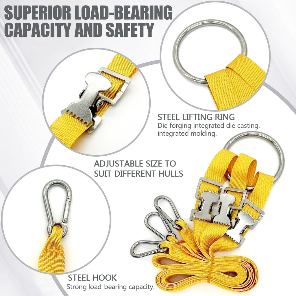 3 Leg Universal Dinghy-Lift Slings for Inflatable Boats, Adjustable ‌Straps