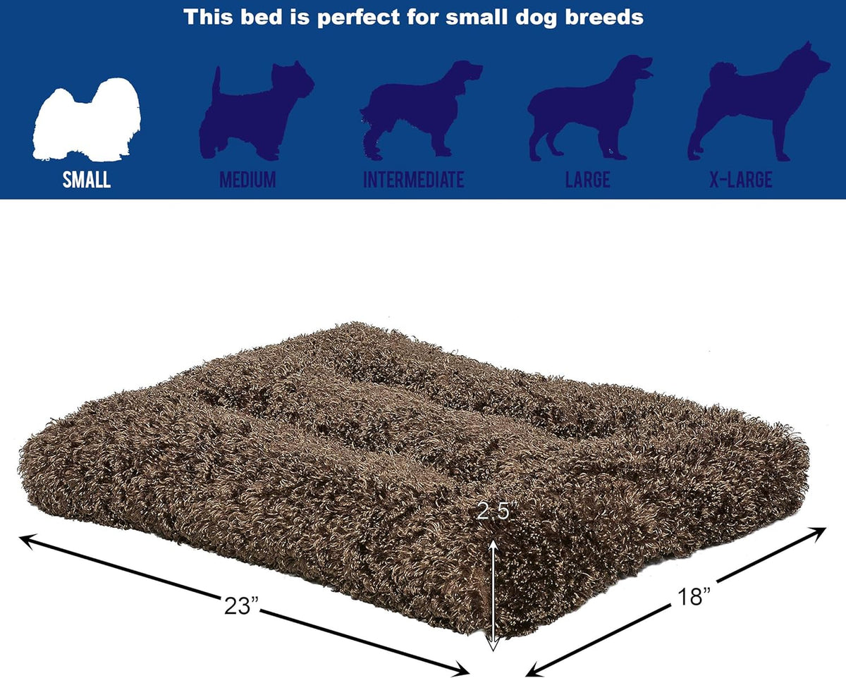 Small Quiettime Deluxe Coco Chic Pet Bed, Ultra-Soft & Overstuffed, Machine Washable, Fits 24-Inch Crate