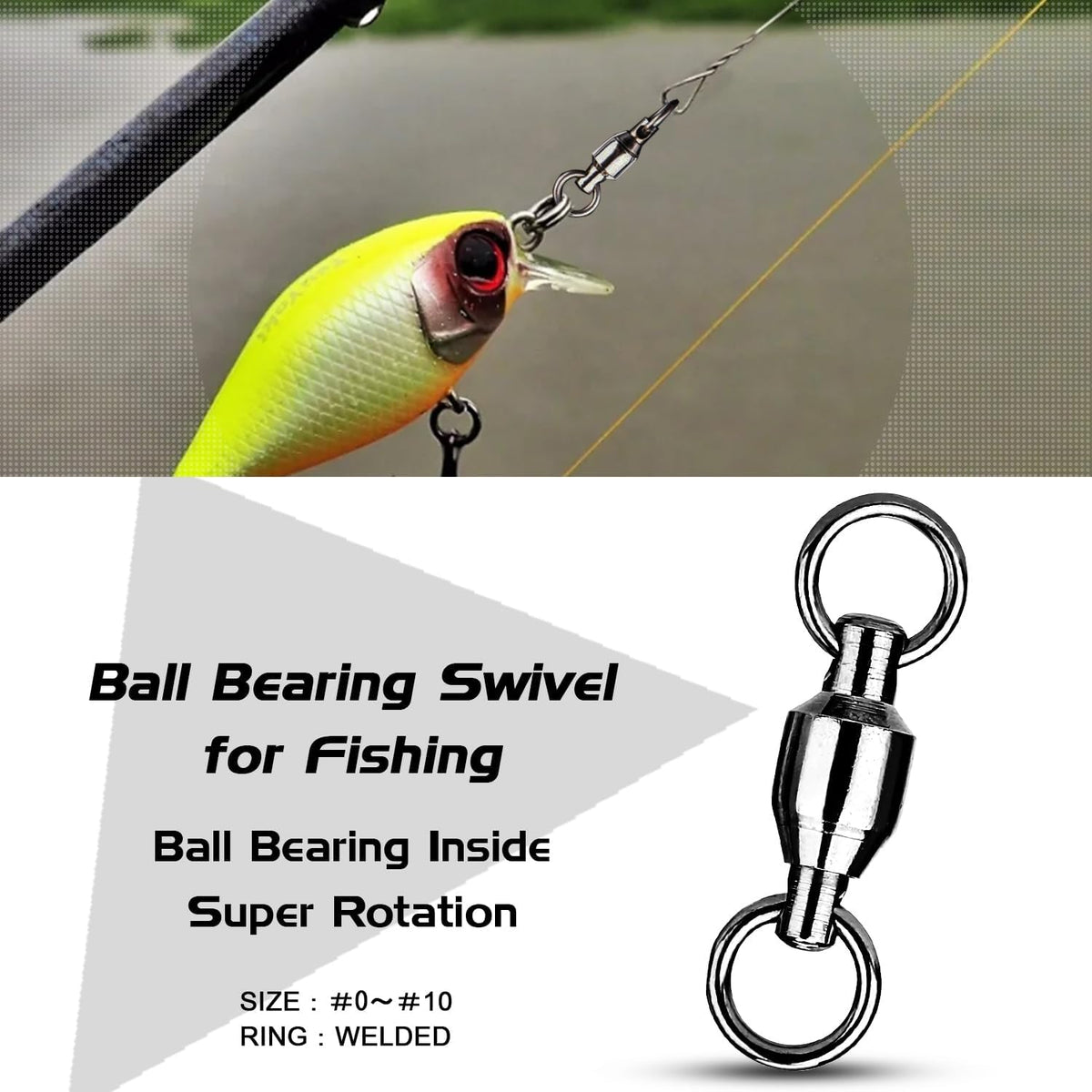 Connector Ball Bearing Swivel Saltwater Barrel Rings Fishing Swivel Bearing Strength Saltwater Fishing Swivels Steel Black Nickel