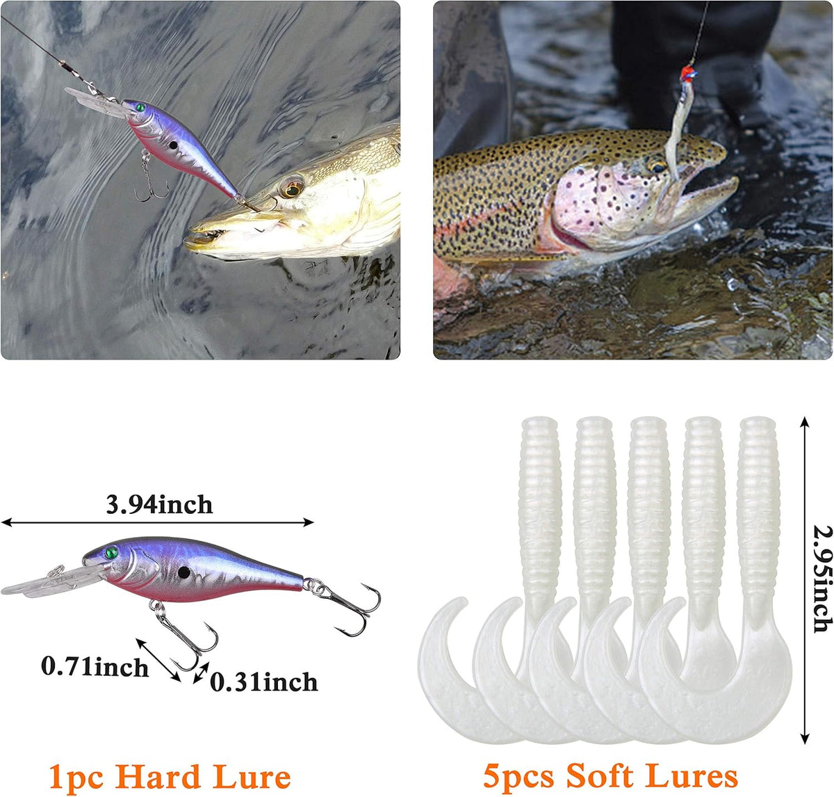 Saltwater Surf Fishing Tackle Kit, Surf Fishing Bait Rigs Bucktail Jig Saltwater Fishing Lures Pyramid Weights Wire Leaders Hooks Swivel Ocean Beach Fishing Gear Box