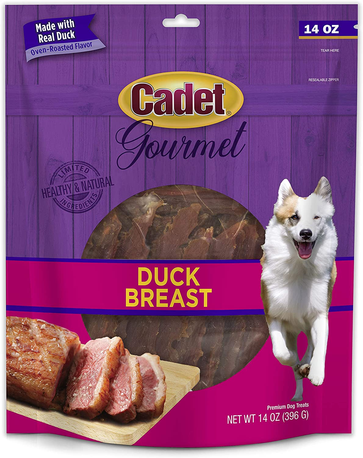 Gourmet Duck Breast Dog Jerky Treats, 14 Oz