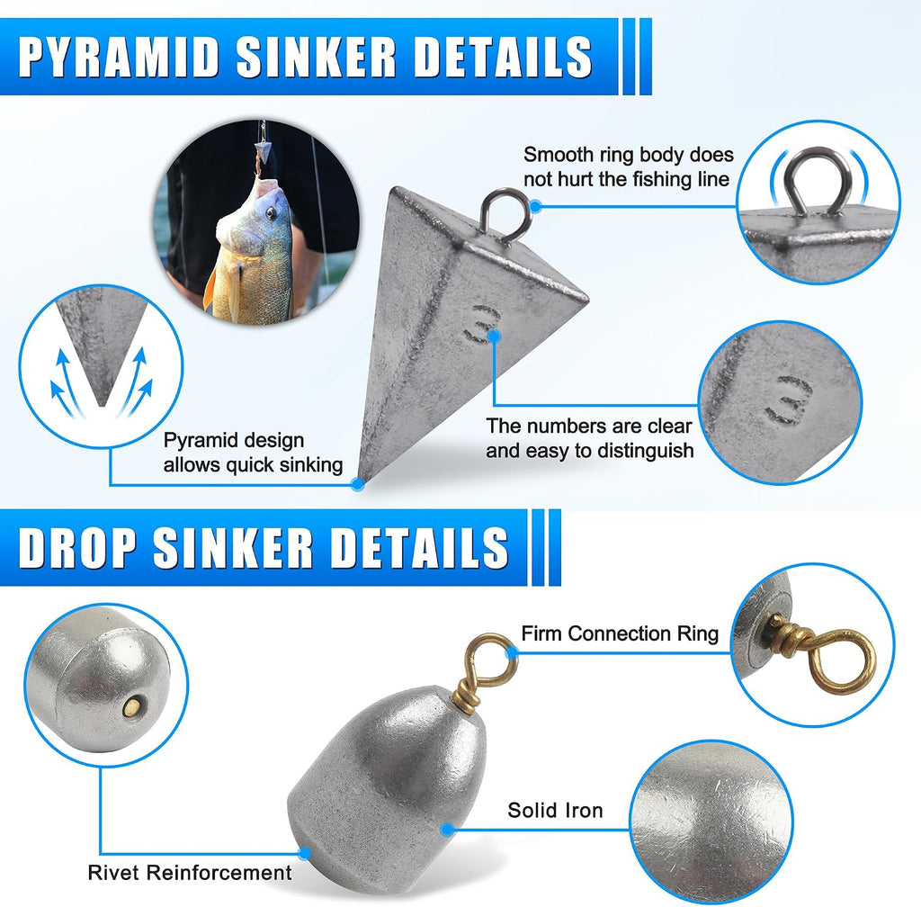 Fishing Leaders,Fish Line Stainless Steel Wire with Swivels Snap Connect Saltwater Surf Fishing Gear and Equipment Tackle Kit for Lures Bait Rig or Hooks