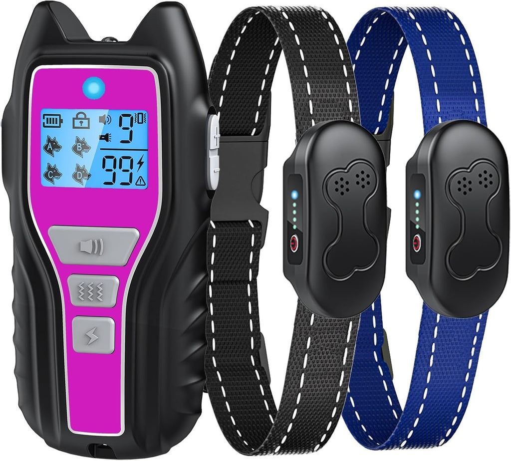 Shock Collar for 2 Dogs, Dog Shock Collar with Remote Control, Purple