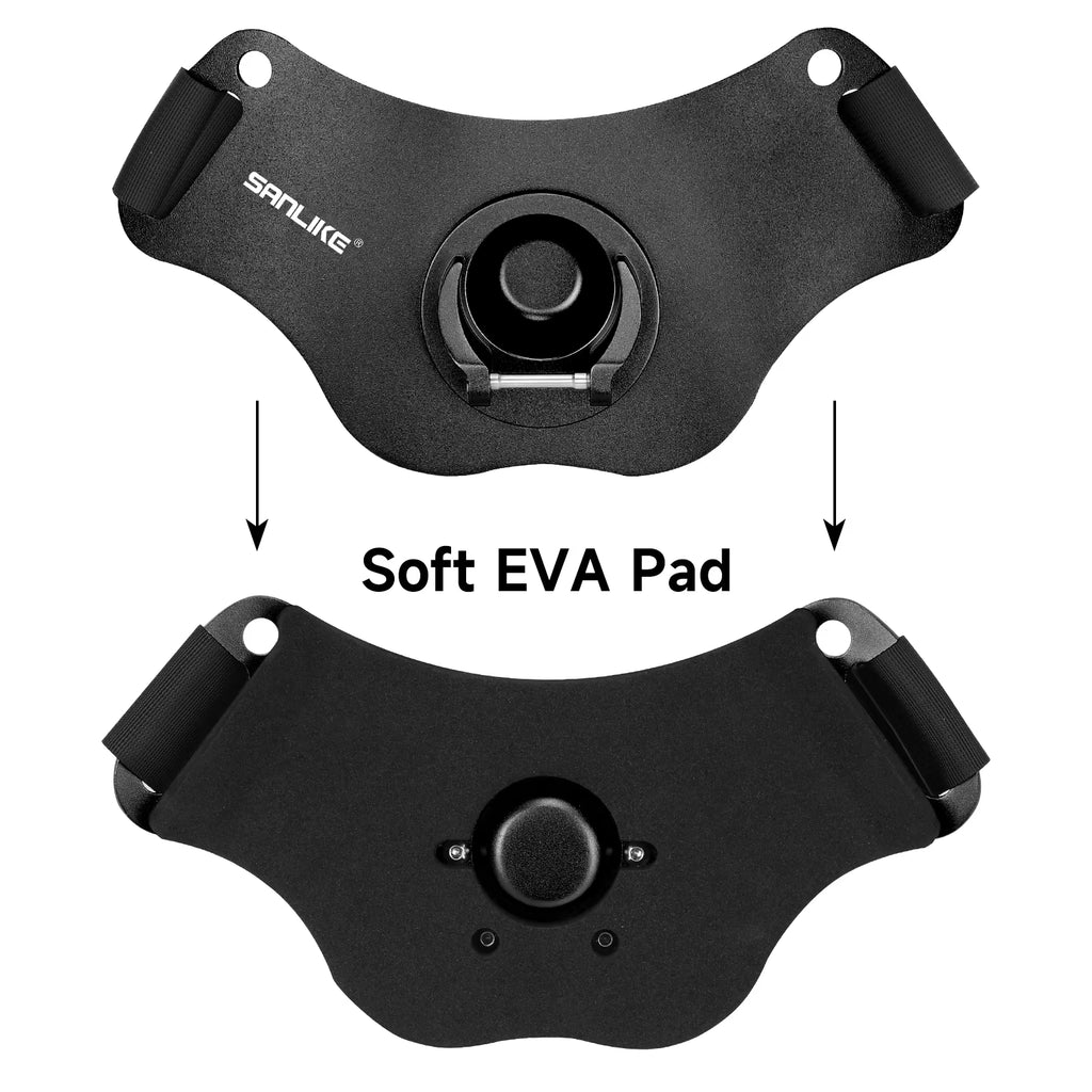 Fishing Rod Holder Aluminum Fighting Belt - Adjustable Carbon Fiber Waist Belt with Stand-Up Gimbal Padded