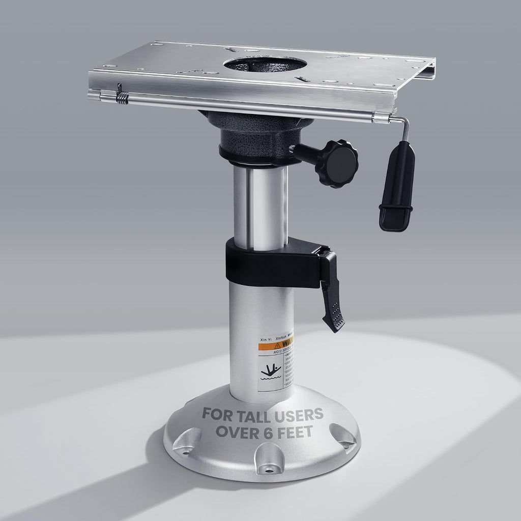 Aluminum Boat Seat Pedestal, Adjustable Height Locking, Boat Seat Pedestals and Bases Mount for Fishing Bass Pontoon Boats