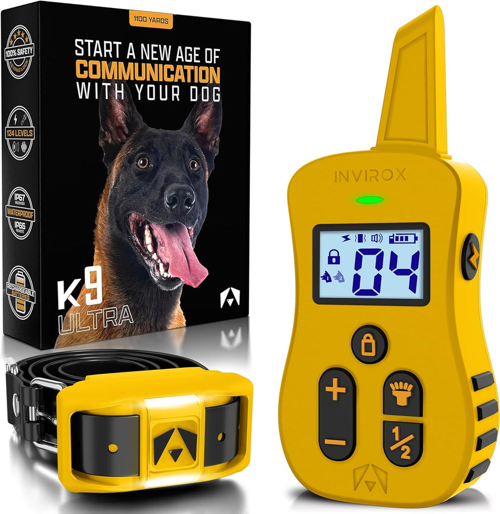 Ultra K9 Dog Training Collar with Remote, Shock Collar for Dogs