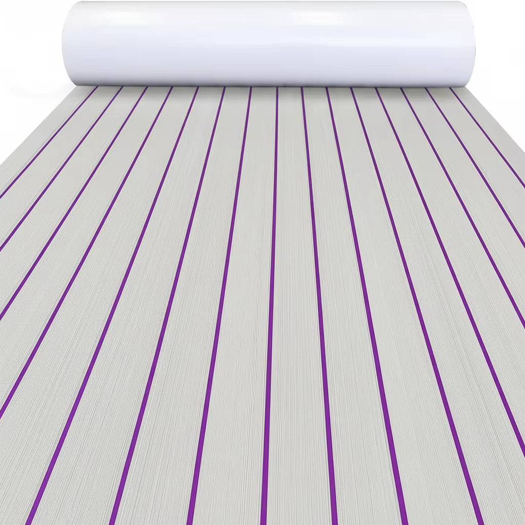 2400*450Mm EVA Foam Boat Decking Sheet Mat Anti-Skid Faux Teak Yacht Marine Flooring Pad Accessories Self-Adhesive Vehicle Pad