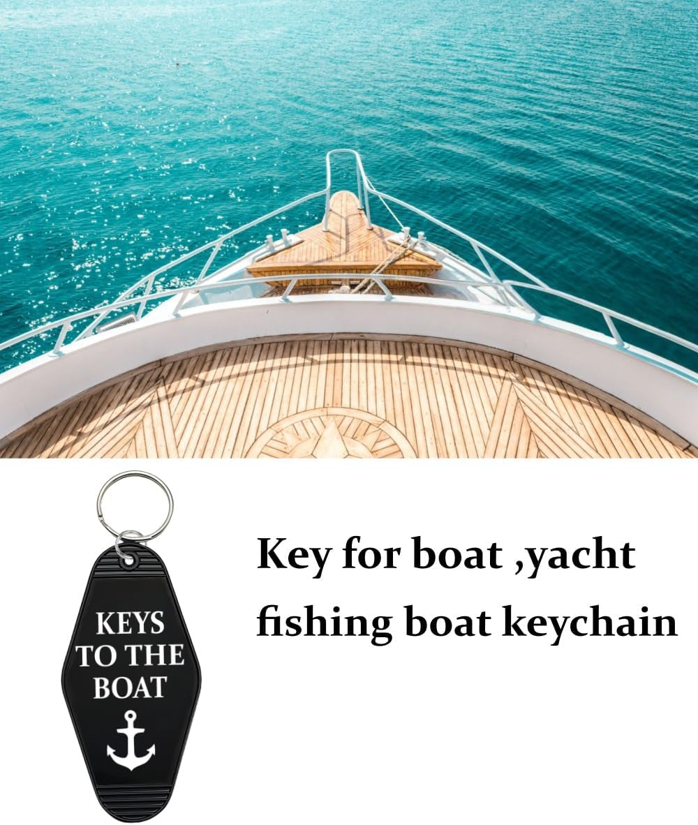 Boat Keychain Key Tag Fob, Keys to the Boat, Boat Owner Boats Driver Captain Gifts Keyring Gift