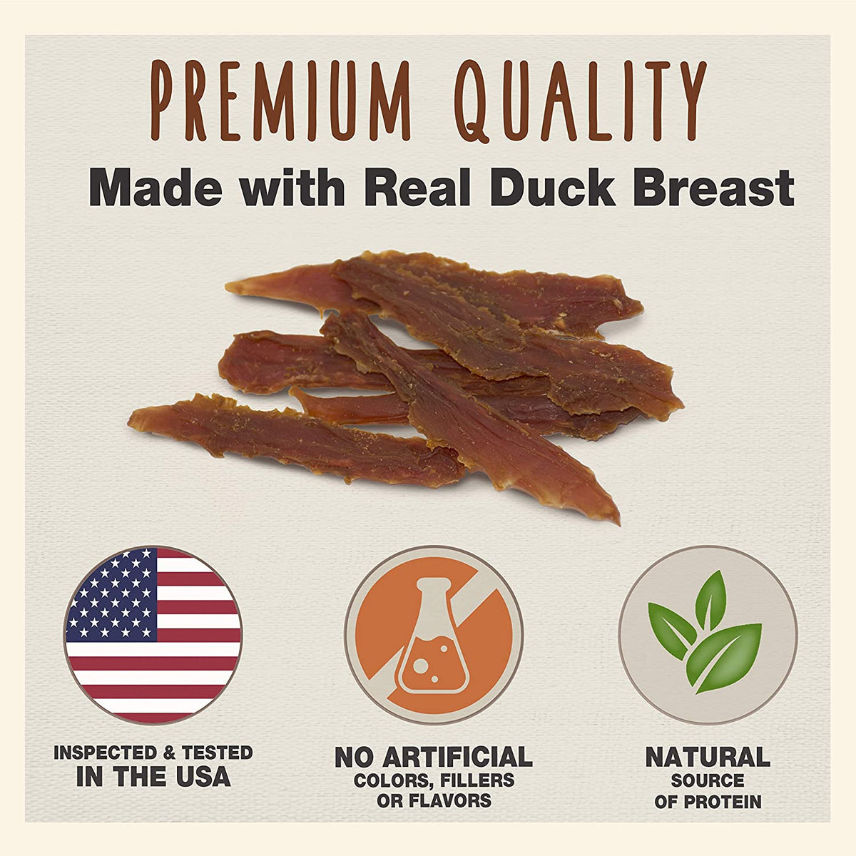 Gourmet Duck Breast Dog Jerky Treats, 14 Oz