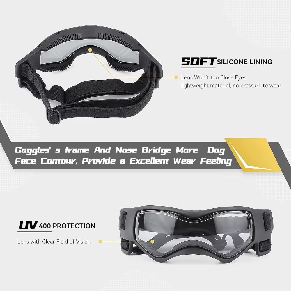 Pet Goggles Outdoor Travel UV Protection Cat Dog Sunglasses Adjustable Snow Windproof Soft Frame Pet Goggles Dog Accessories