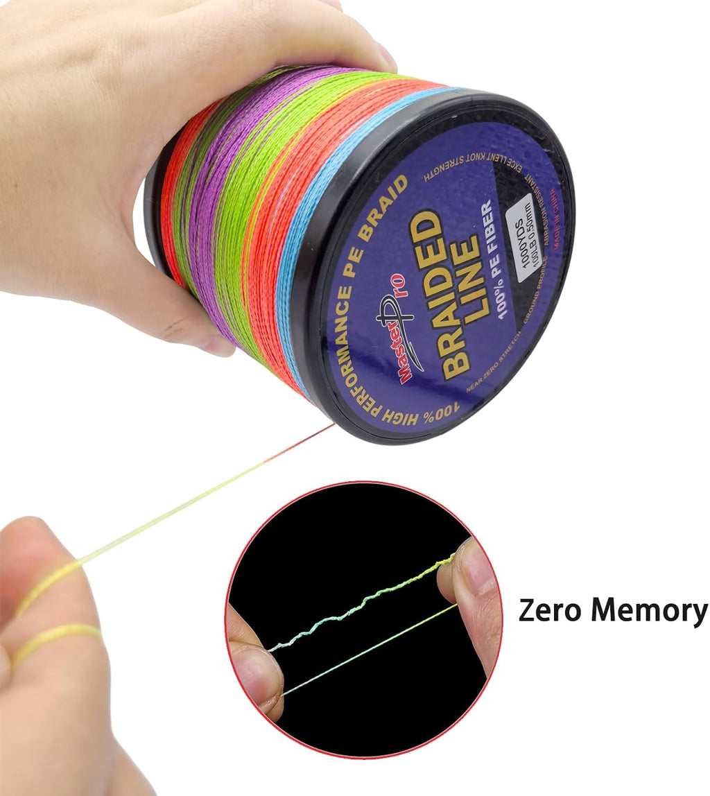 PE Fiber 150 Yard Fishing Line, Colored, Abrasion Resistant 4 Strand Braided Strong String, 10Lb 15Lb 20Lb 25Lb 30Lb 40Lb 50Lb 80Lb 100Lb Thin Diameter Superline