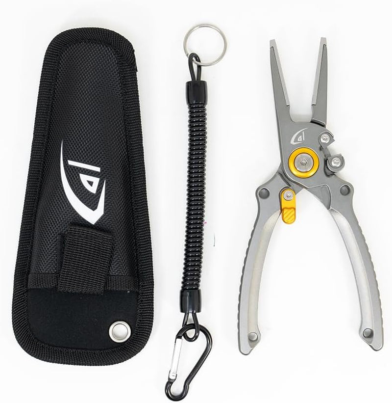 7.5-Inch Aluminum Fishing Side Cutters with Sheath and Safety Lock