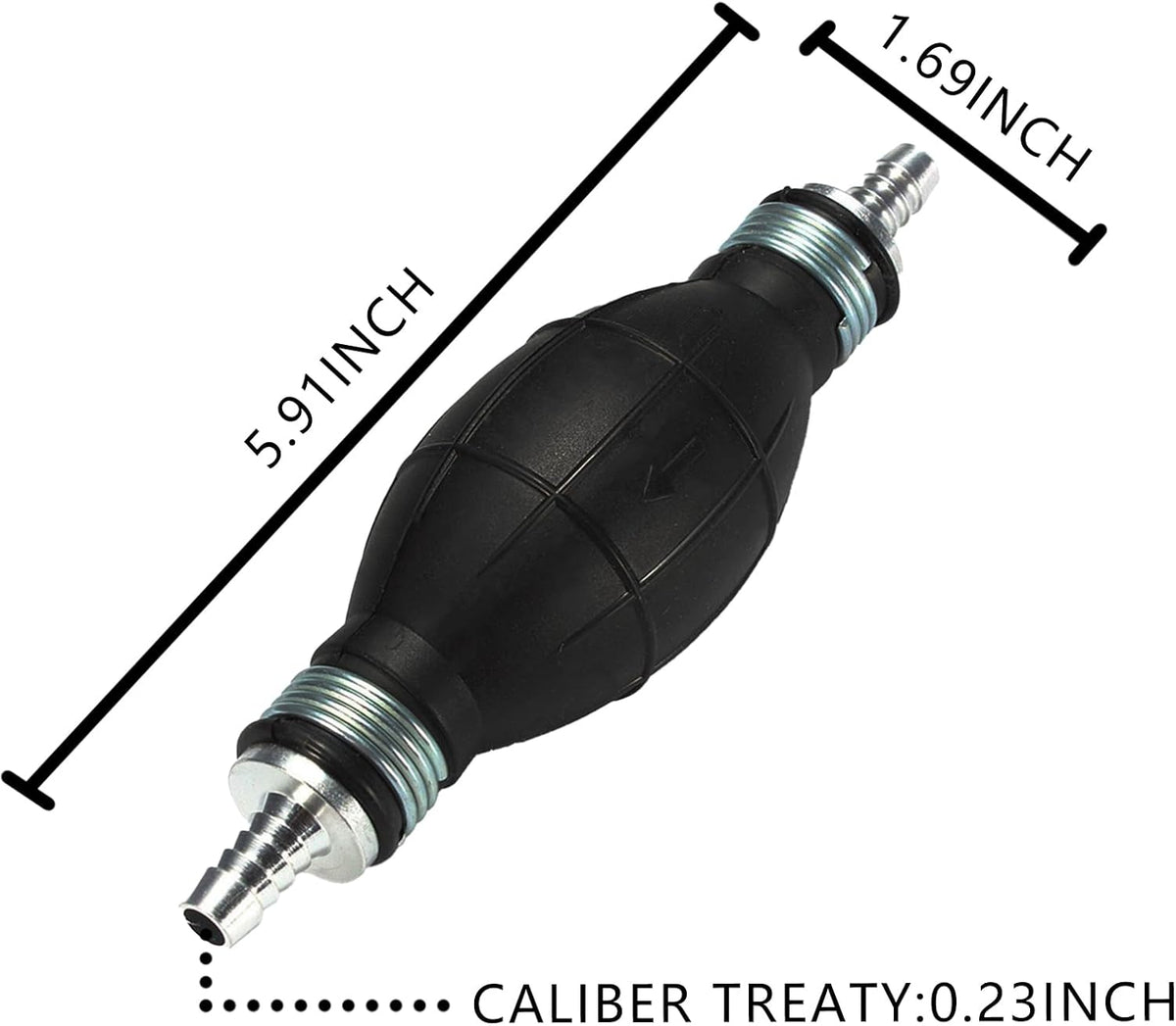 1 Pcs 6Mm Fuel Pump Fuel Line Hand Primer Bulb. Suitable for Most Cars, Boats, Motorcycles(6Black)
