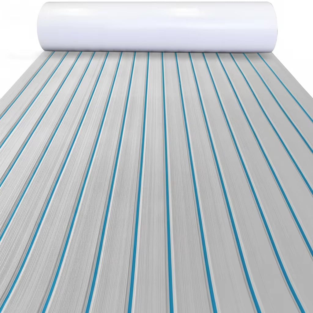 2400*450Mm EVA Foam Boat Decking Sheet Mat Anti-Skid Faux Teak Yacht Marine Flooring Pad Accessories Self-Adhesive Vehicle Pad