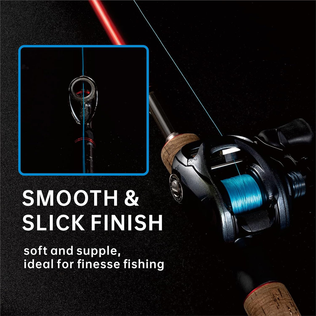 Braided Fishing Line, 8 Strands, Abrasion Resistant, No Stretch, Colored for Visibility, Saltwater/Freshwater