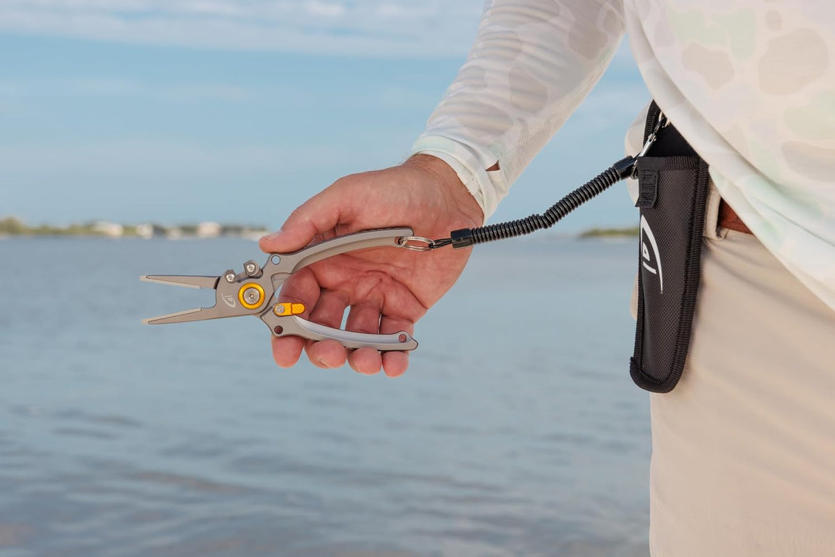 7.5-Inch Aluminum Fishing Side Cutters with Sheath and Safety Lock