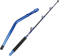 2-Piece Saltwater Offshore Heavy Bent/Straight Butt Trolling Rod Fishing Roller Rod Conventional Boat Deep Sea Fishing Pole (5'1"/5'6"/6'/6'6",30-50Lb/50-80Lb/80-120Lb)