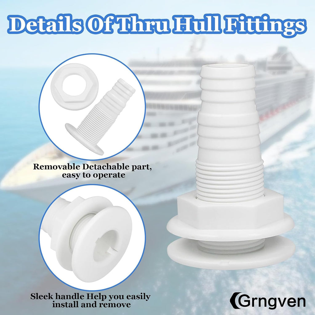 Marine Plastic Thru-Hull Fittings for Boats, Thru Hull Fittings for Boats and Yachts
