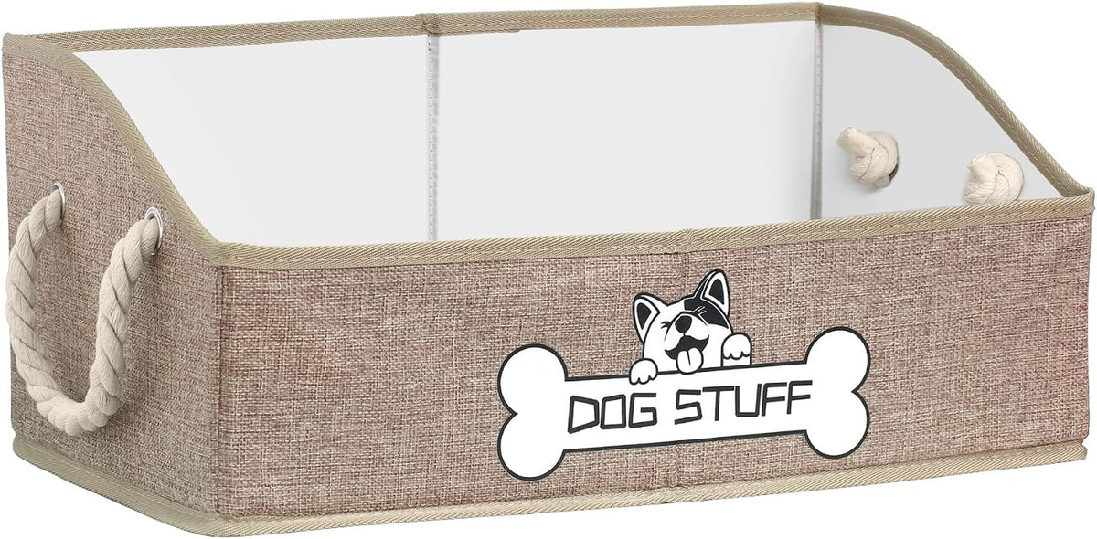 Dog Toy Basket, Storage Bin, Collapsible Box for Pet Accessories