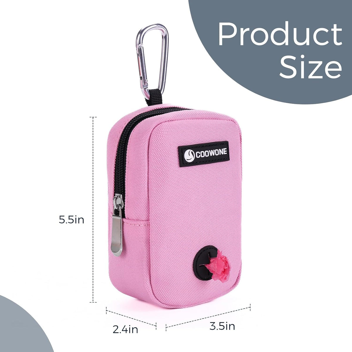 Dog Treat Pouch with Clip, Treat Pouches for Pet Training, Small Dog Treat Container Treat Bag for Leash, Waterproof Dog Treat Bag, Hands-Free Training Pouch