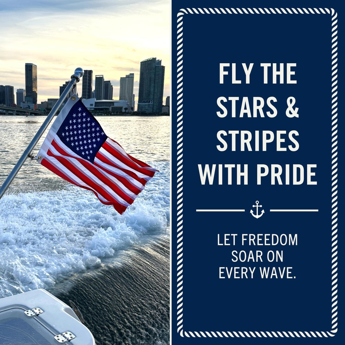 Rainiersupplyco American Flag for Boat - 12X18 USA Boat Flags with Embroidered Stars, Sewn Stripes, 2 Brass Grommets, 4 Heavy Duty Clips - Outdoor US Banner for Pontoon, UTV, Boating Accessories
