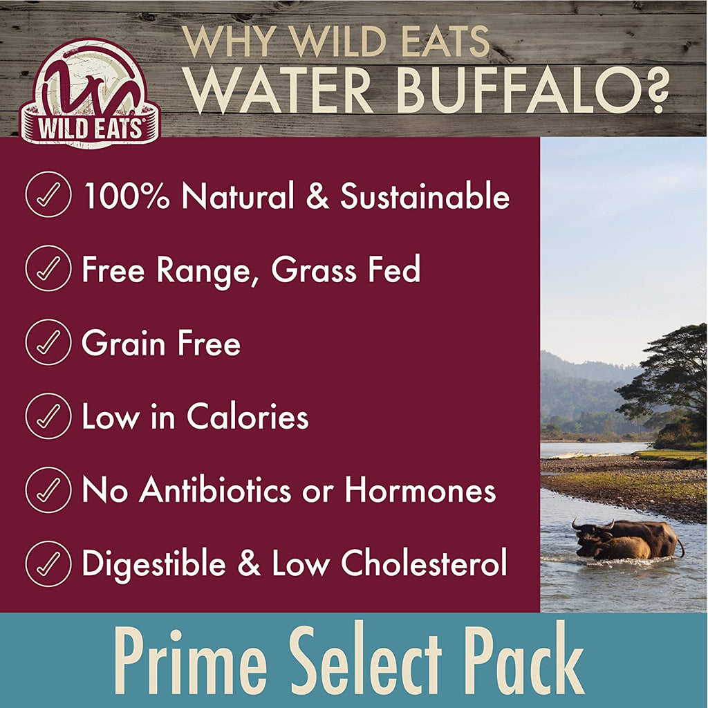 Water Buffalo Prime Bone Assortment Dog Chews 11 Pack, Grain Free