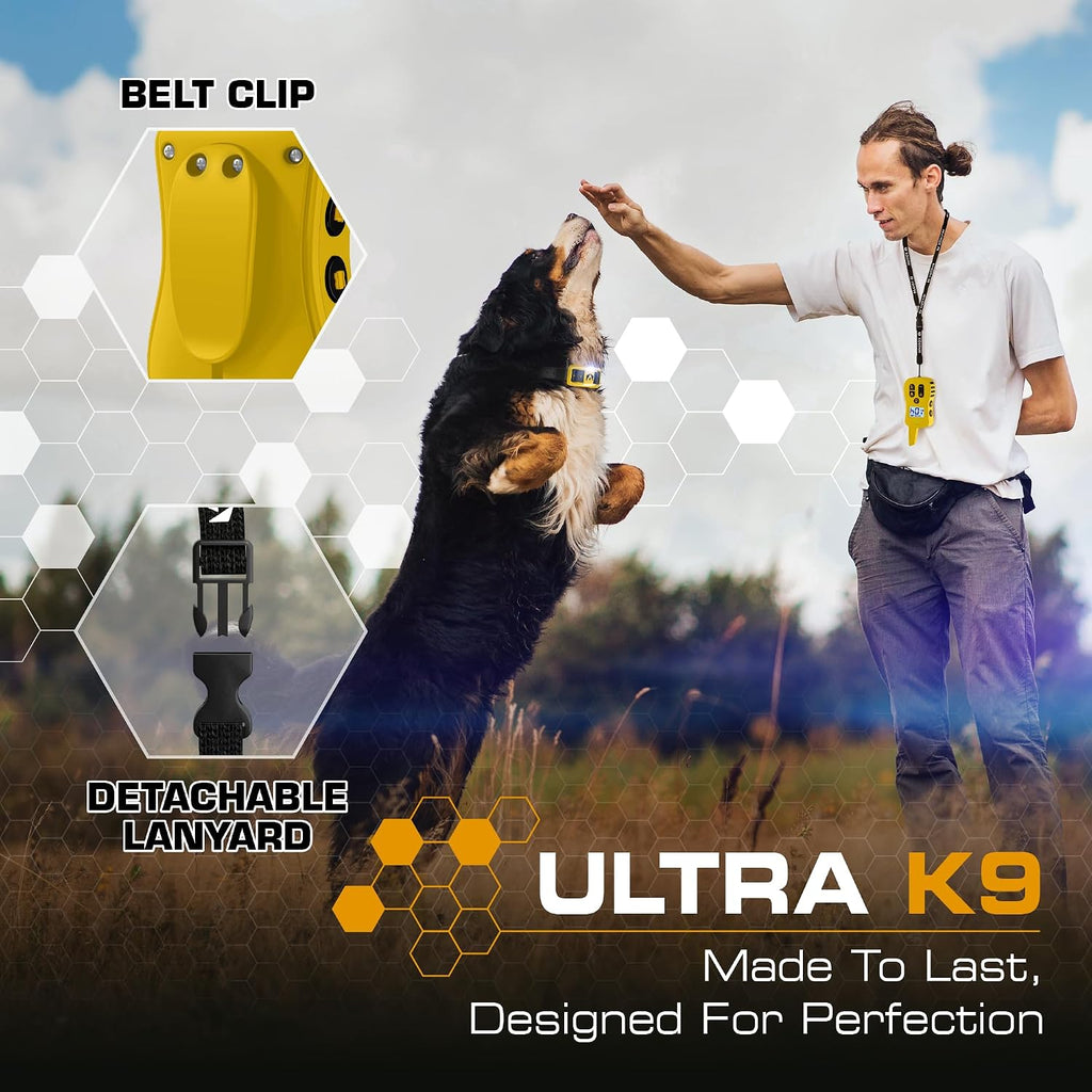 Ultra K9 Dog Training Collar with Remote, Shock Collar for Dogs