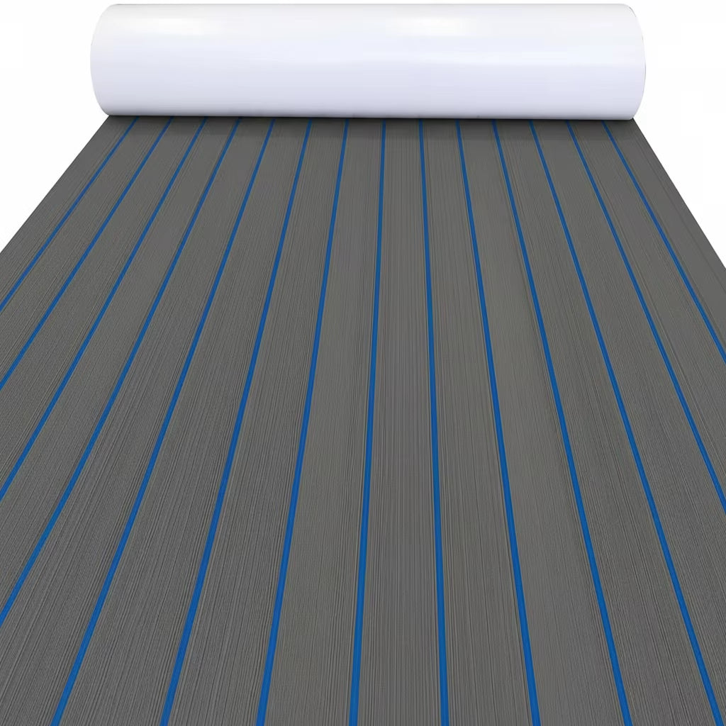 2400*450Mm EVA Foam Boat Decking Sheet Mat Anti-Skid Faux Teak Yacht Marine Flooring Pad Accessories Self-Adhesive Vehicle Pad