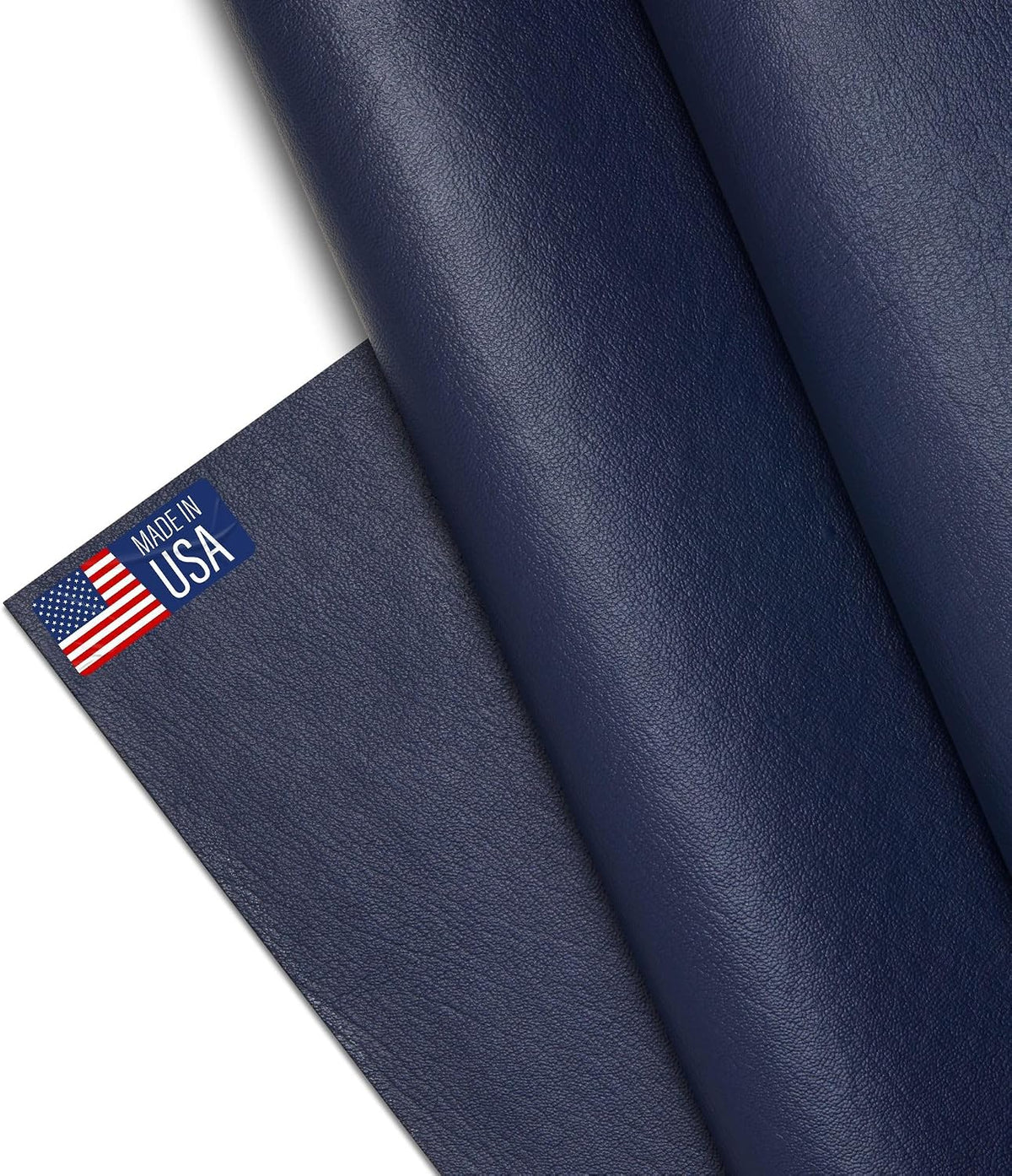 Marine Vinyl Fabric, Upholstery Faux Leather, Outdoor Boat Automotive, DIY and Crafting Pleather - Individual 1 Yard Cut 36"X54" (Navy)